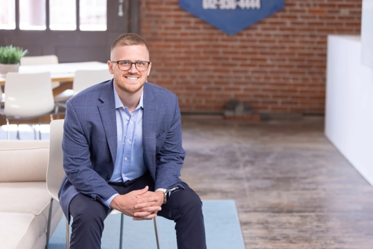 portrait of a smiling man in business attire